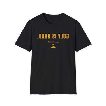 Backwards 'Golf is Hard' - Unisex Softstyle Tee