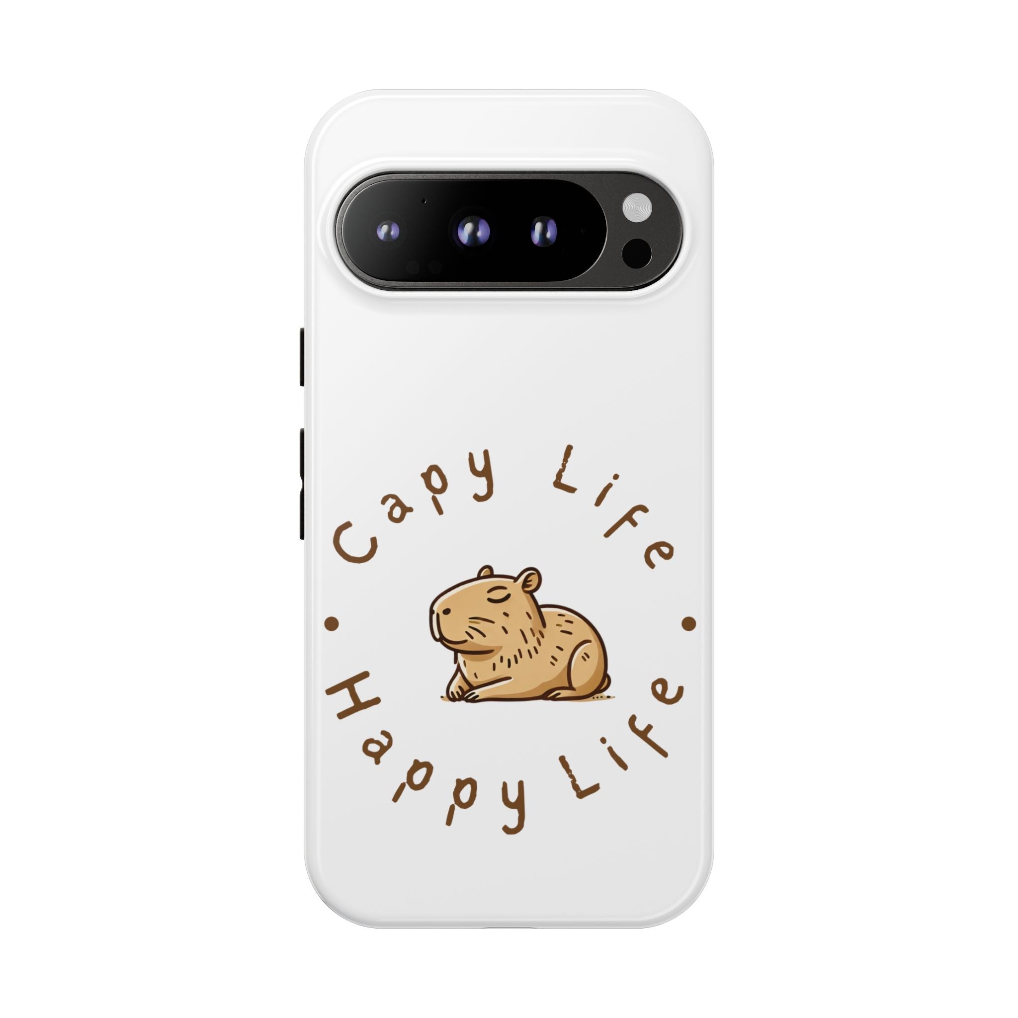 Capy Life Happy Life Signature Logo Phone Case