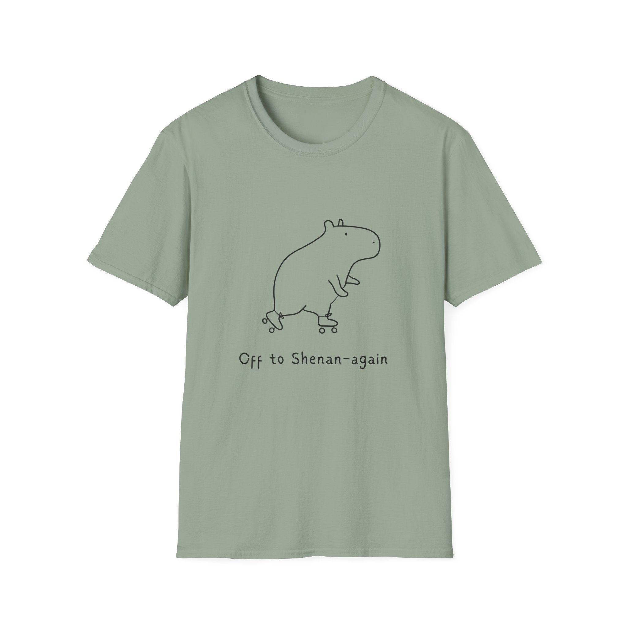 "Off to Shenan-again" Capybara Funny Adult Tee
