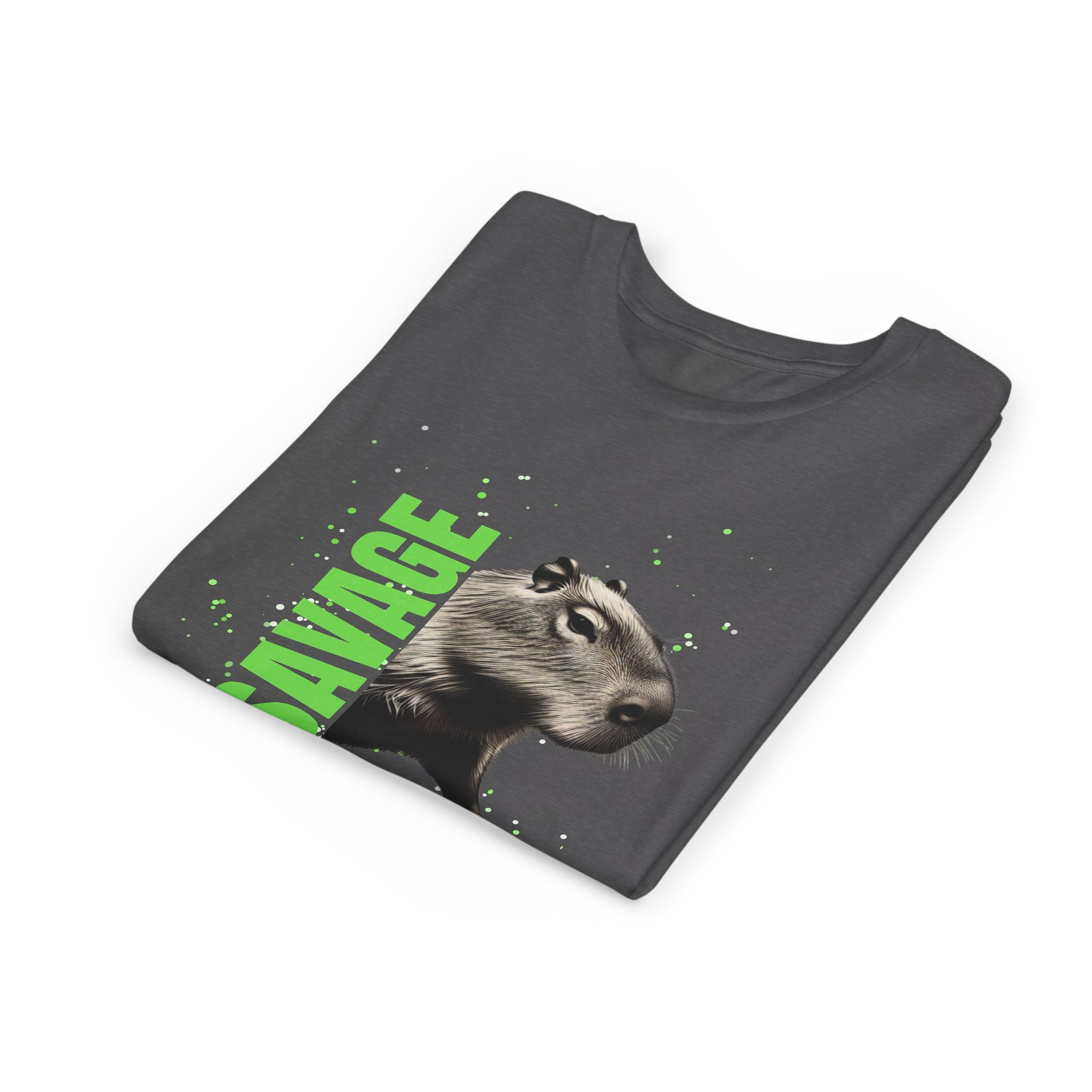 Personalized Streetwear Capybara 'Savage' Design - Youth Unisex Tee