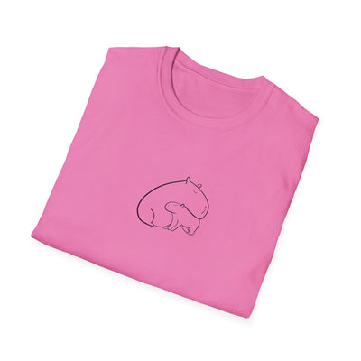 Capybara  Cuddles - Minimalist Softstyle Tee