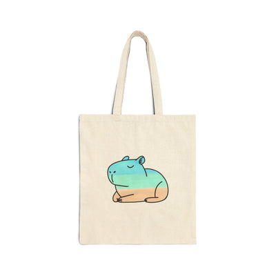 Capy Life Coastal Capybara Tote Bag – Minimalist Beach Canvas Tote