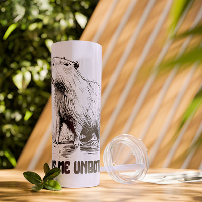 This Is Me Unbothered – Capybara Coffee Skinny Tumbler