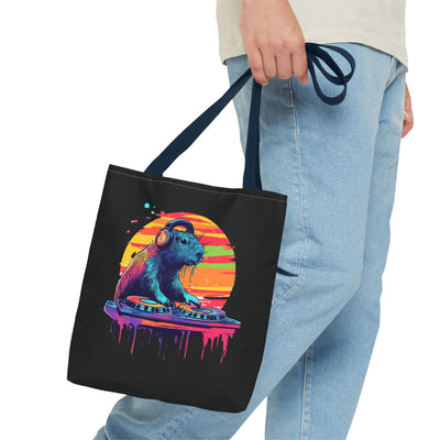 DJ Capybara Tote Bag | Festival Tote, Music Lover Gift, Chill Vibes Accessory