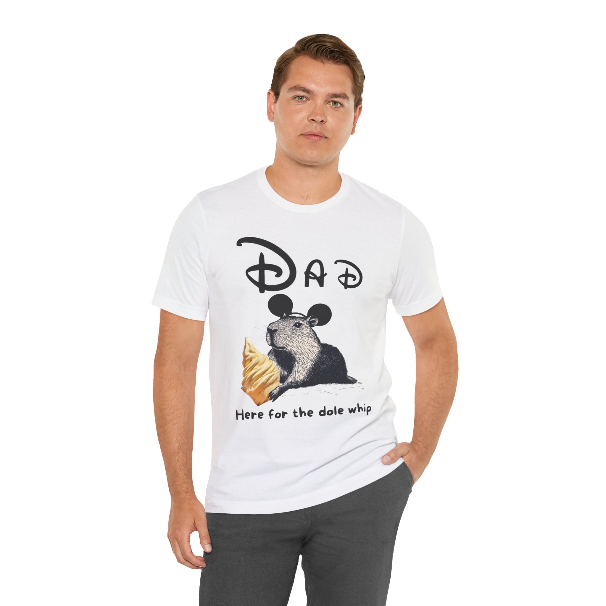 Dad Theme Park Here for the Dole Whip Tee -  Capybara Snack Unisex Jersey Short Sleeve Shirt