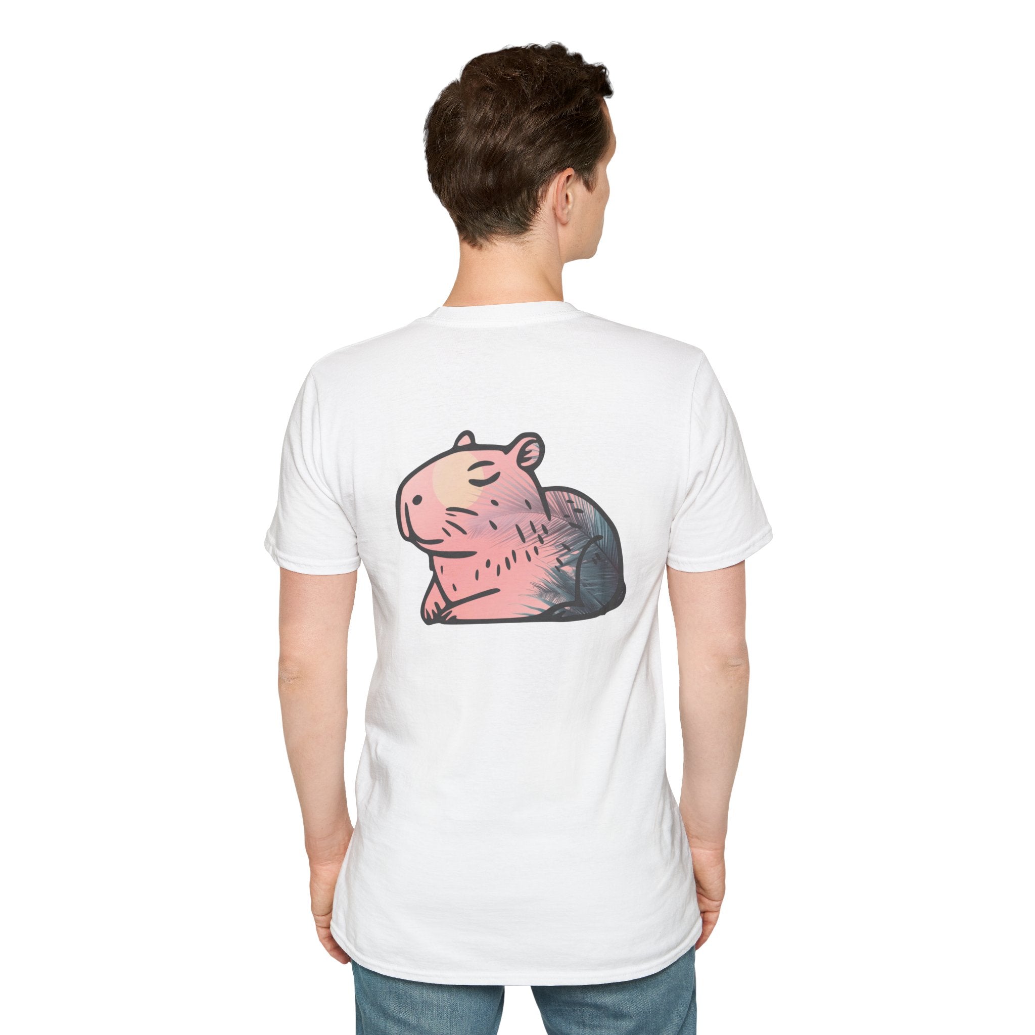 Chill Capybara Unisex Softstyle T-Shirt - Relaxed Fit Graphic Tee