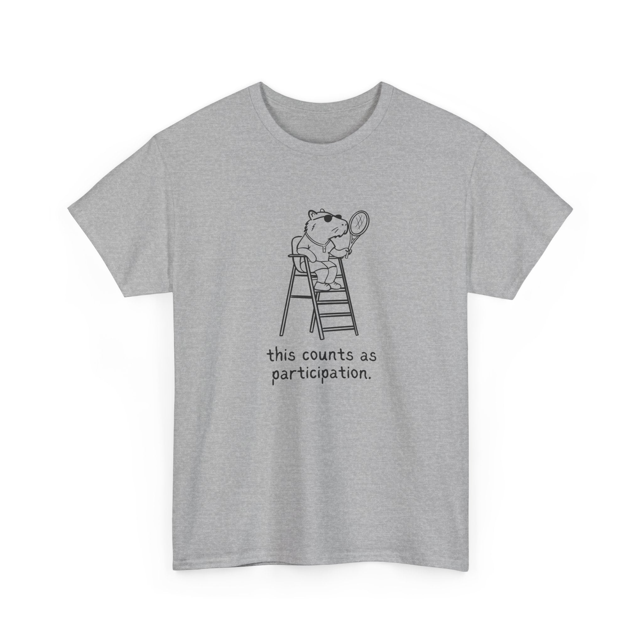 Country Club Parody – Capybara Tennis “This Counts as Participation” Heavy Tee