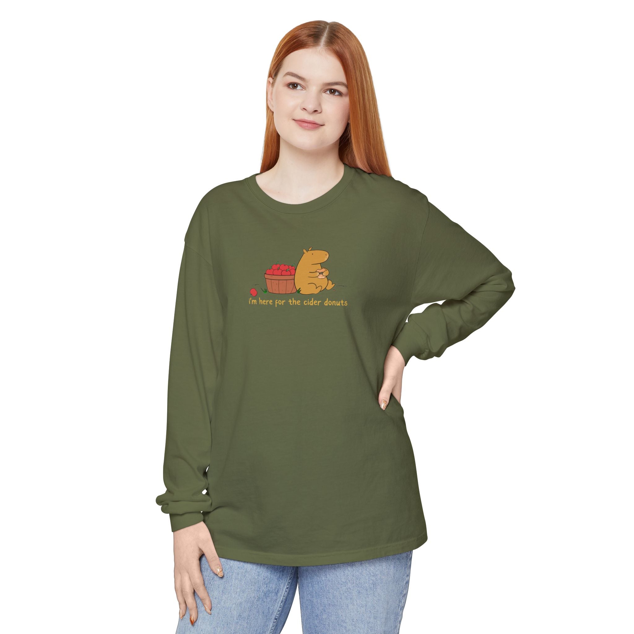 Cider Donuts Capybara Long Sleeve Tee