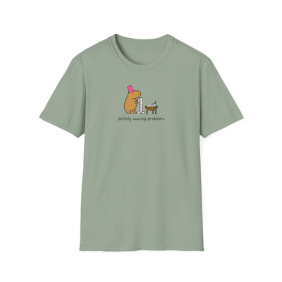 Politely causing problems - Softstyle Adult T-Shirt