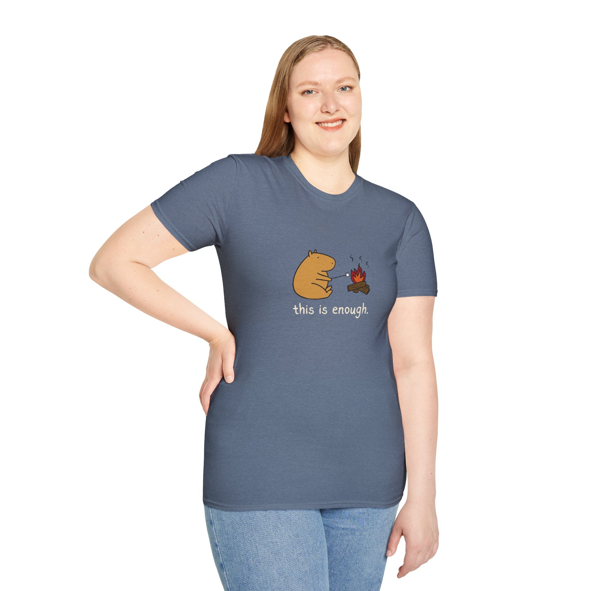 “This Is Enough” Capybara Campfire Softstyle Tee