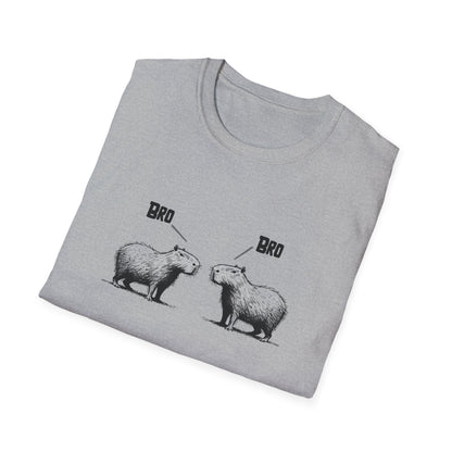 Funny Capybara Bro T-Shirt, Animal Lover Gift, Cute Humor Tee, Unisex Casual Wear, Fun Birthday Present, Quirky Graphic Shirt