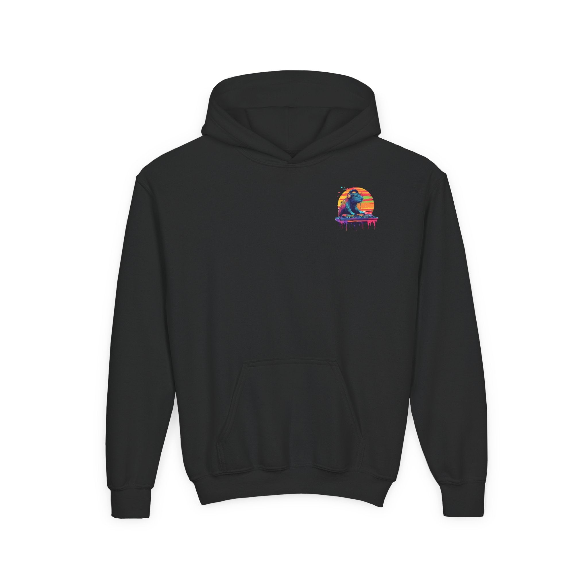 DJ Capybara Kids Hoodie | Music Lover Sweatshirt, Festival Vibes for Kids