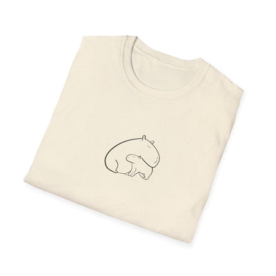 Capybara  Cuddles - Minimalist Softstyle Tee