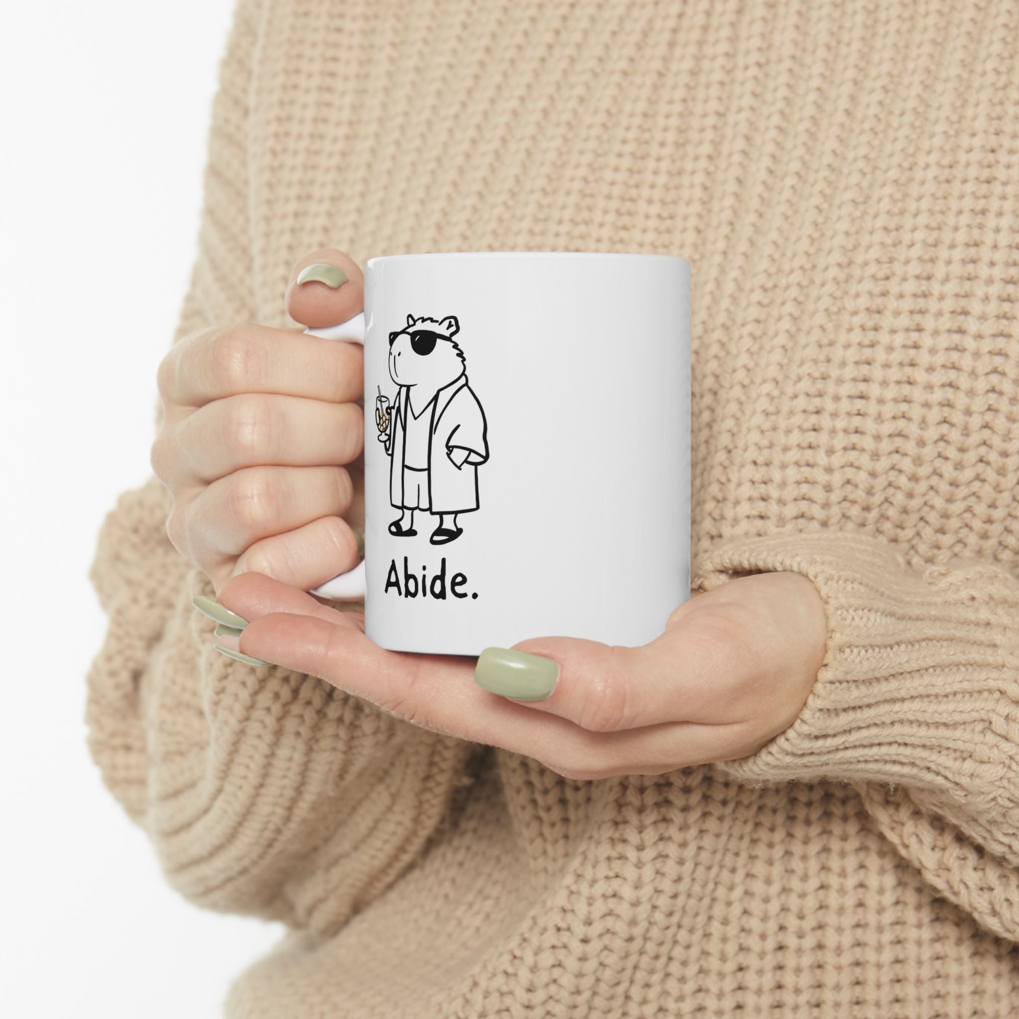 "Abide" Dude Capybara Coffee Mug