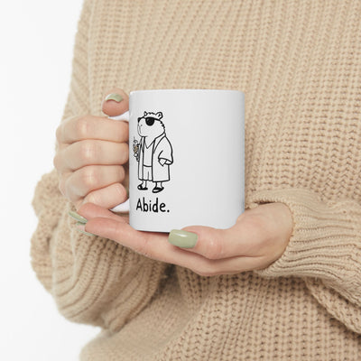 "Abide" Dude Capybara Coffee Mug