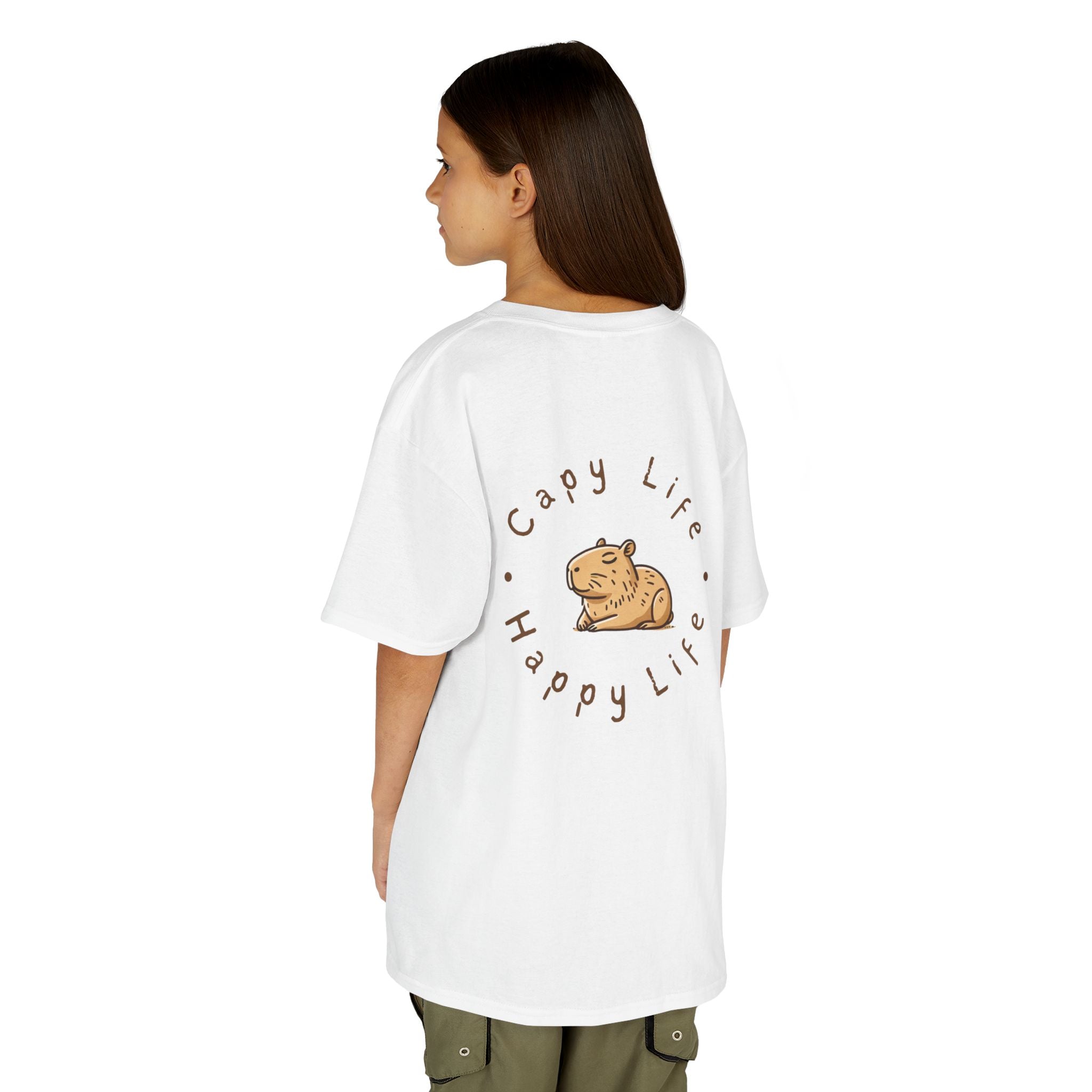 Kids Capybara Life Tee - Happy Life Graphic T-Shirt for Children