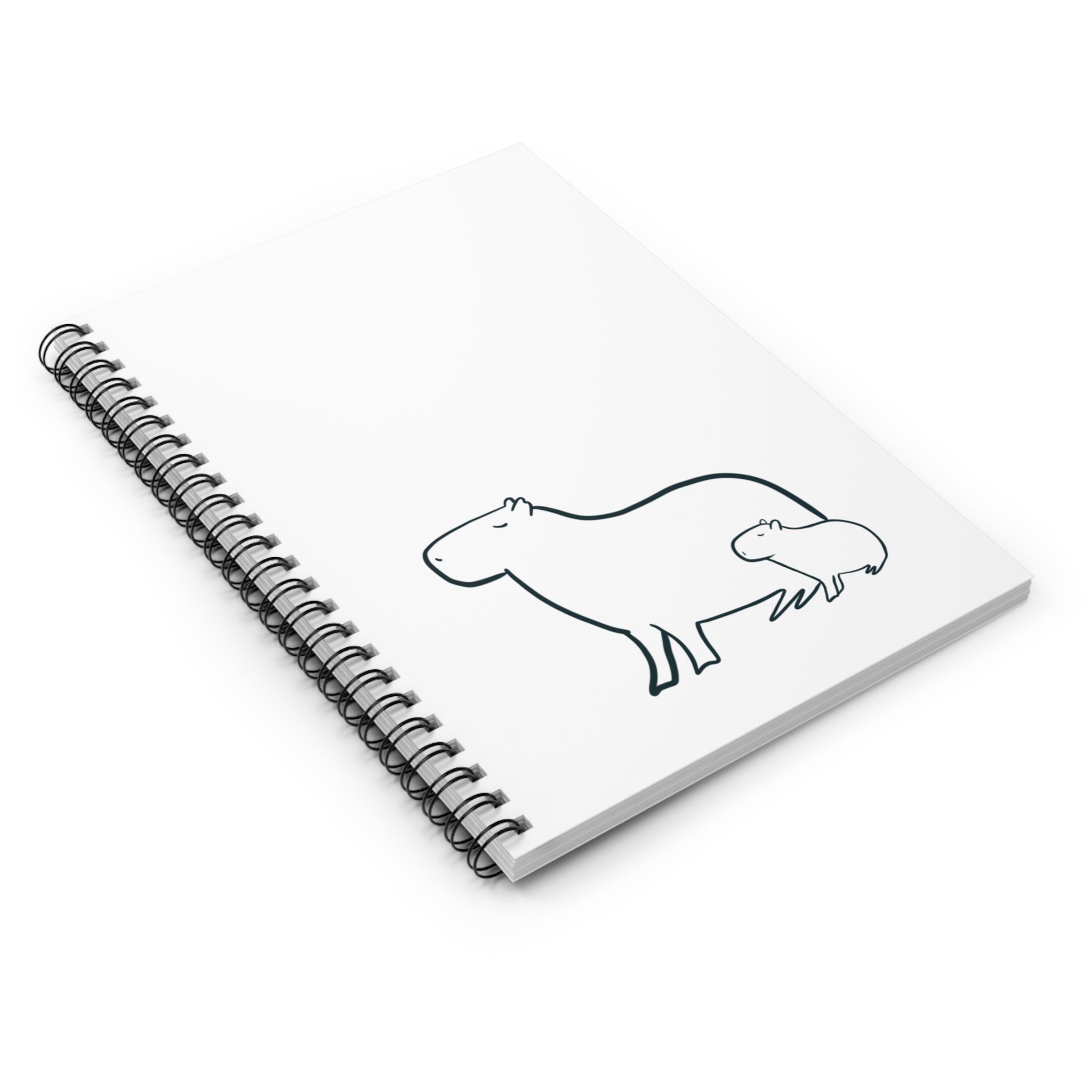 Minimalist Capybara Notebook – Cute Aesthetic Animal Journal