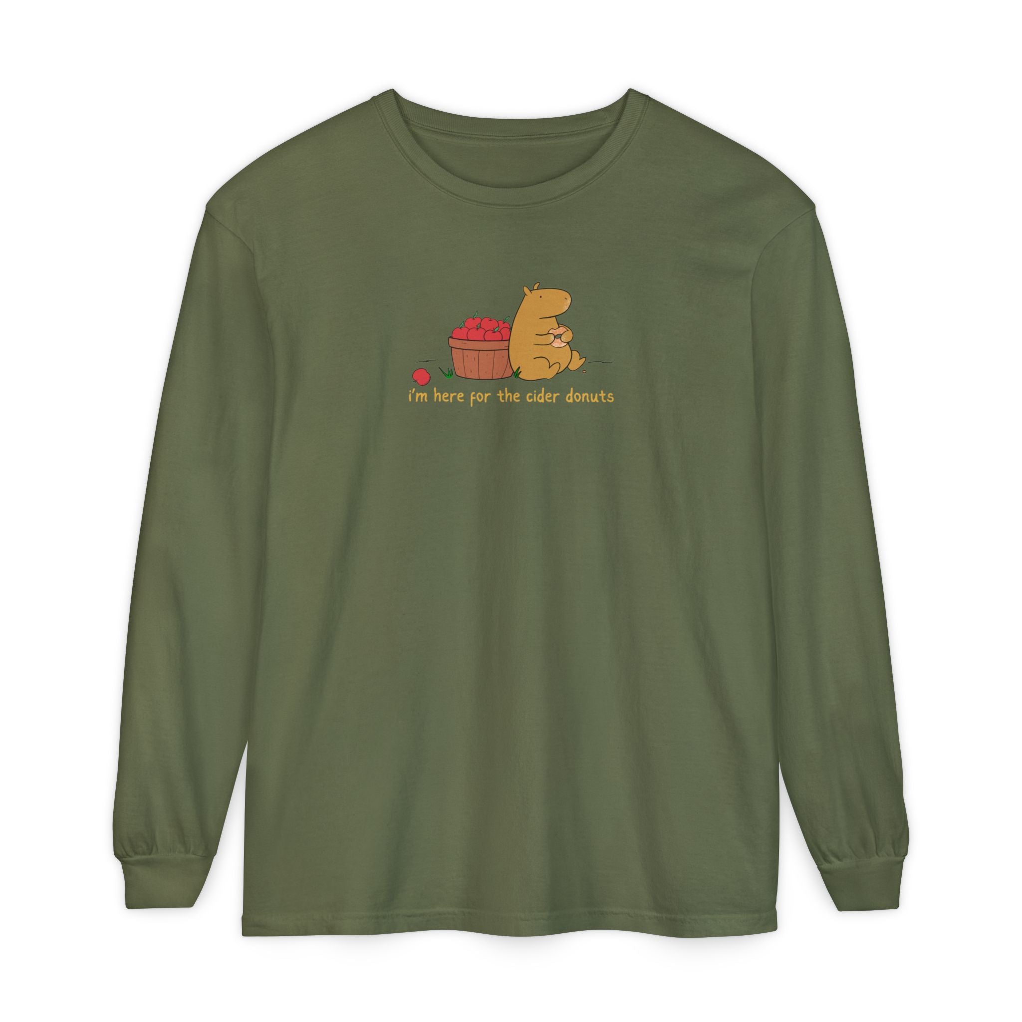 Cider Donuts Capybara Long Sleeve Tee