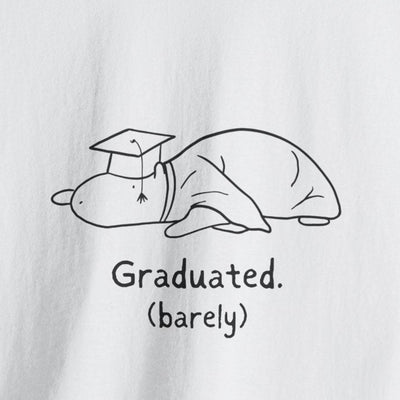 Funny Graduation Shirt – “Graduated (Barely)” Capybara Heavy Tee
