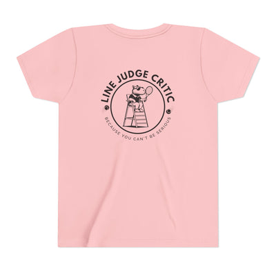 Kids Tennis Shirt – Funny Capybara Line Judge Tee – Double Sided Tee