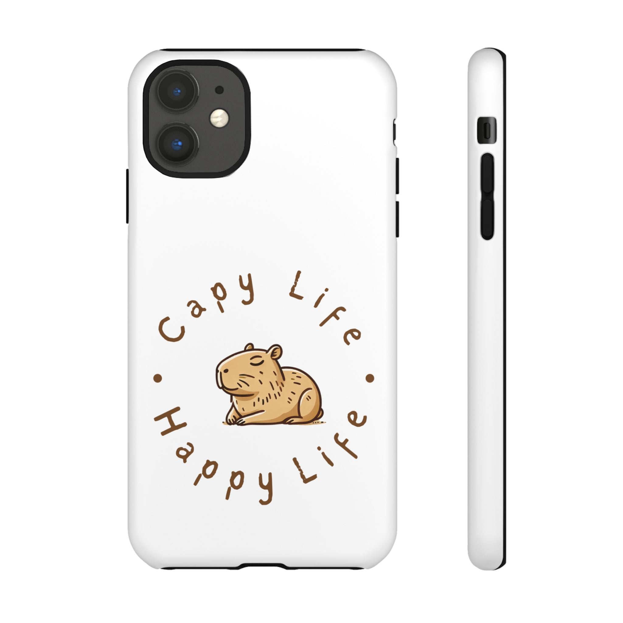 Capy Life Happy Life Signature Logo Phone Case