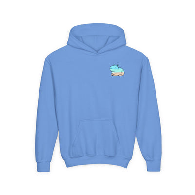 Capy Life Kids Coastal Capybara Hoodie – Front & Back Beach Graphic Pullover