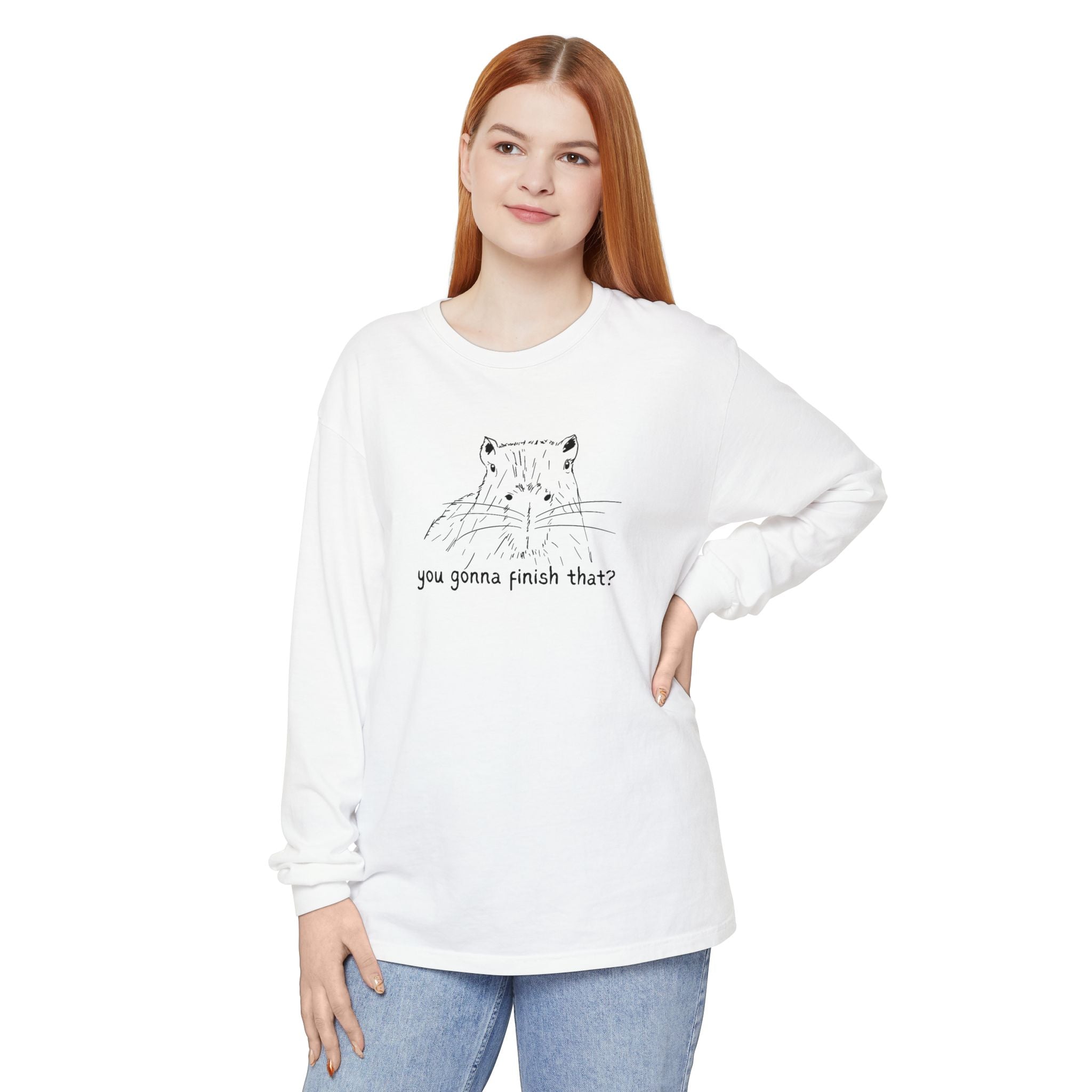 Gonna Finish That? Capybara Long Sleeve Tee