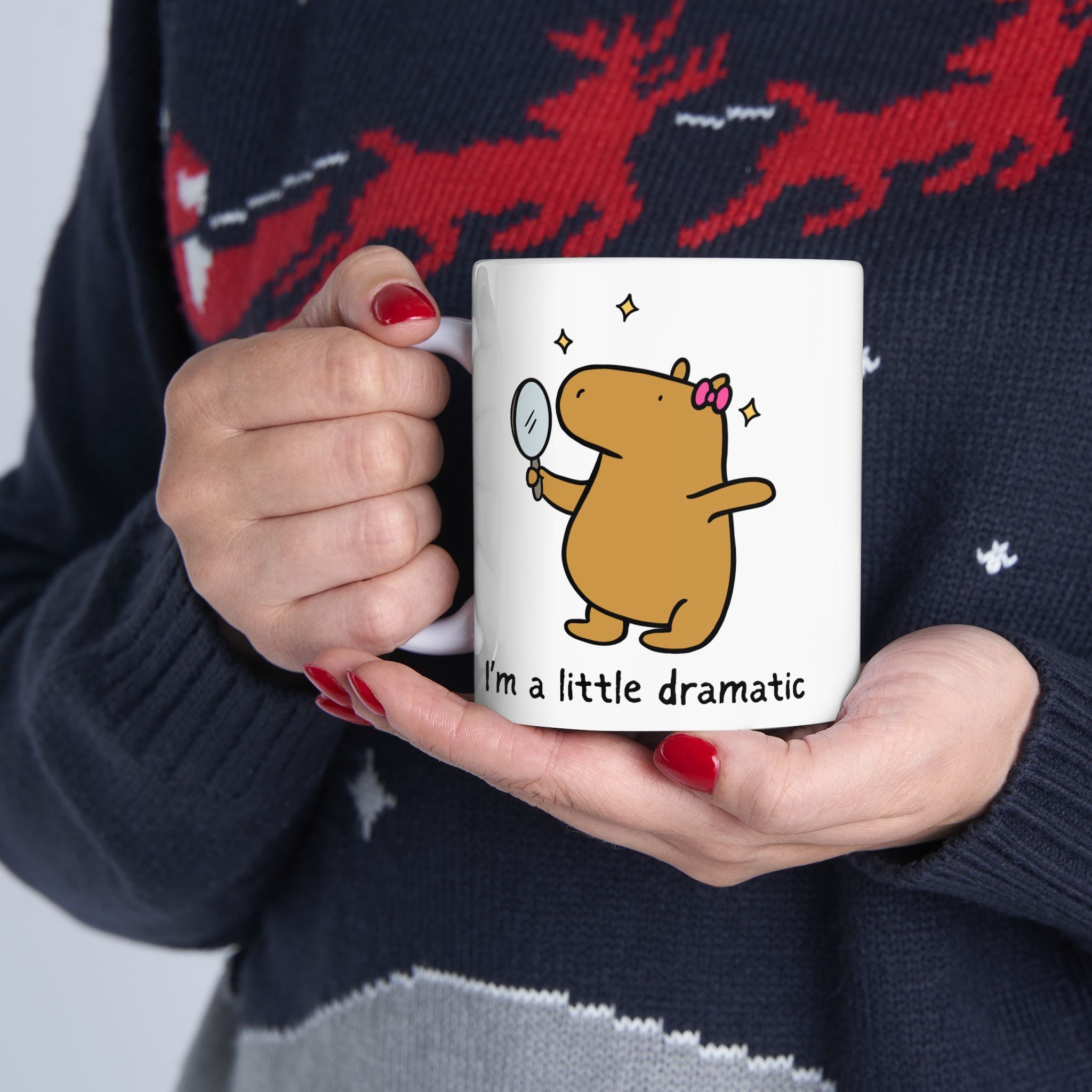 "I'm a little dramatic" Capybara Funny Drama Coffee Mug