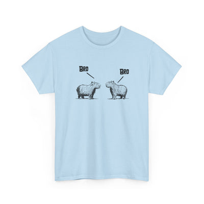 "Bro, Bro" Funny Capybara Bros Graphic Adult Heavy Tee