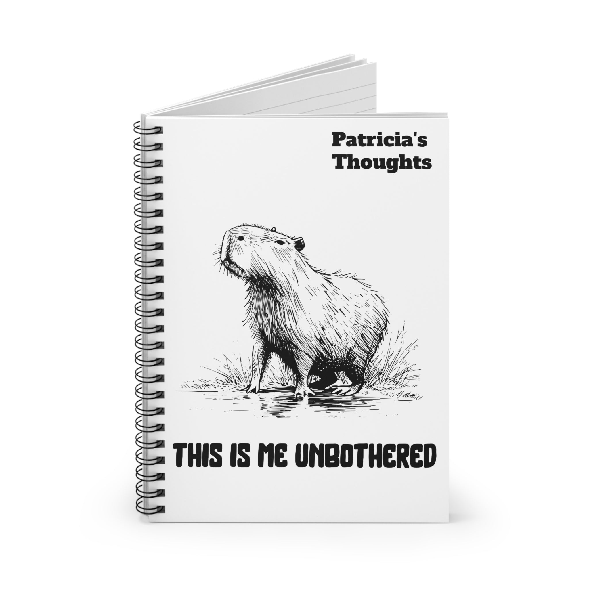 This Is Me Unbothered Personalized Notebook – Aesthetic Self-Care Journal with Free Name Customization | Capy Life Fair 2