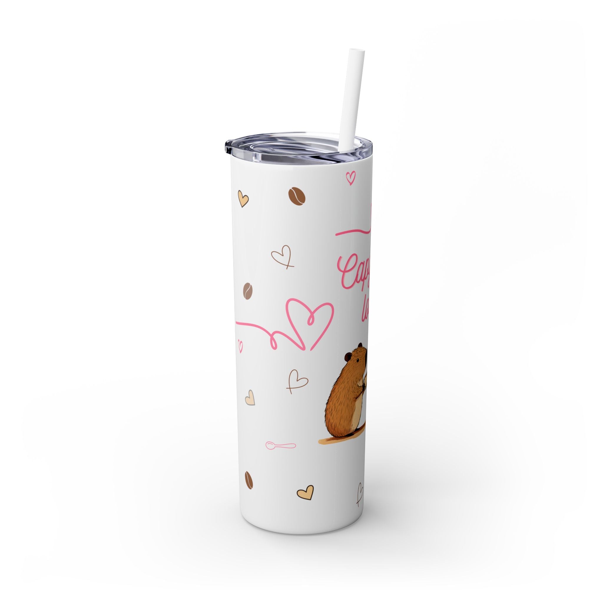 Capycino Lover Travel Mug – Capybara Coffee Skinny Tumbler