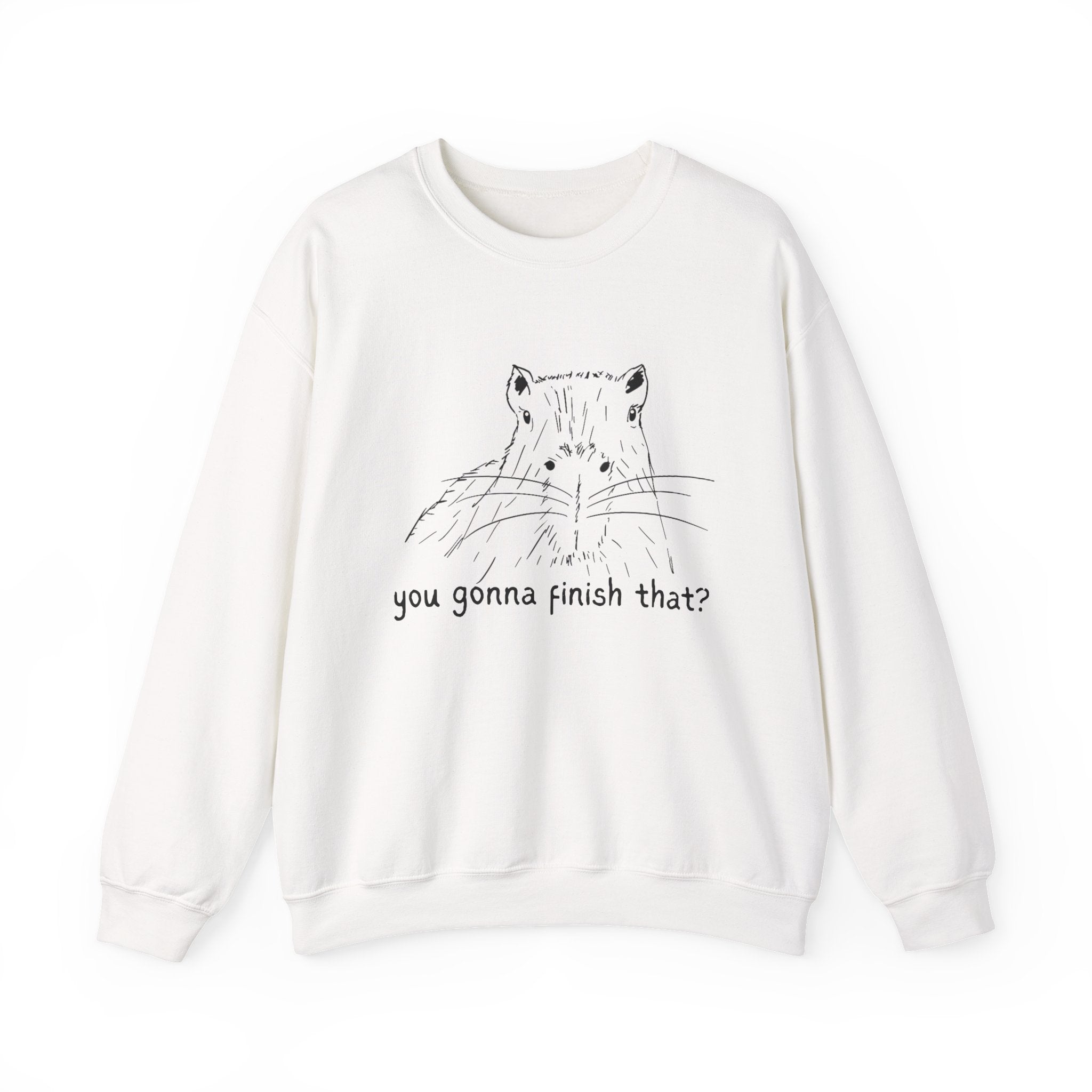"You Gonna Finish That?" Capybara Crewneck Sweatshirt