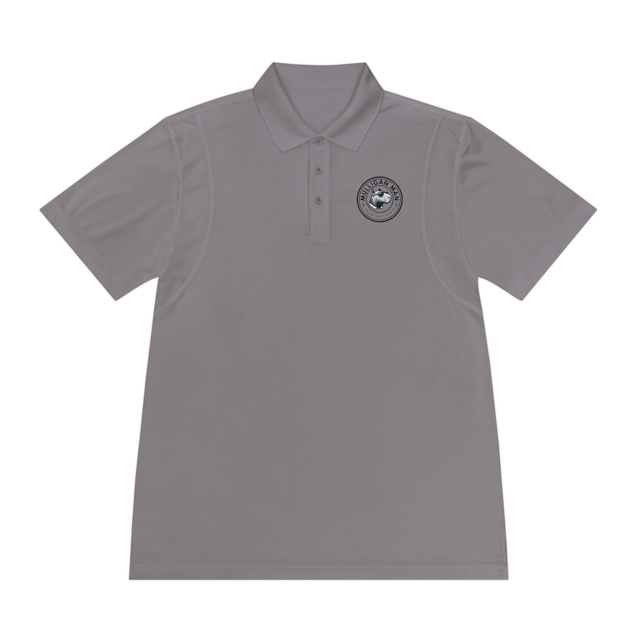Funny Golf Polo Shirt – Mulligan Man – Second Shot Society Logo, Golf, Summer Outings, Father's Day Gift