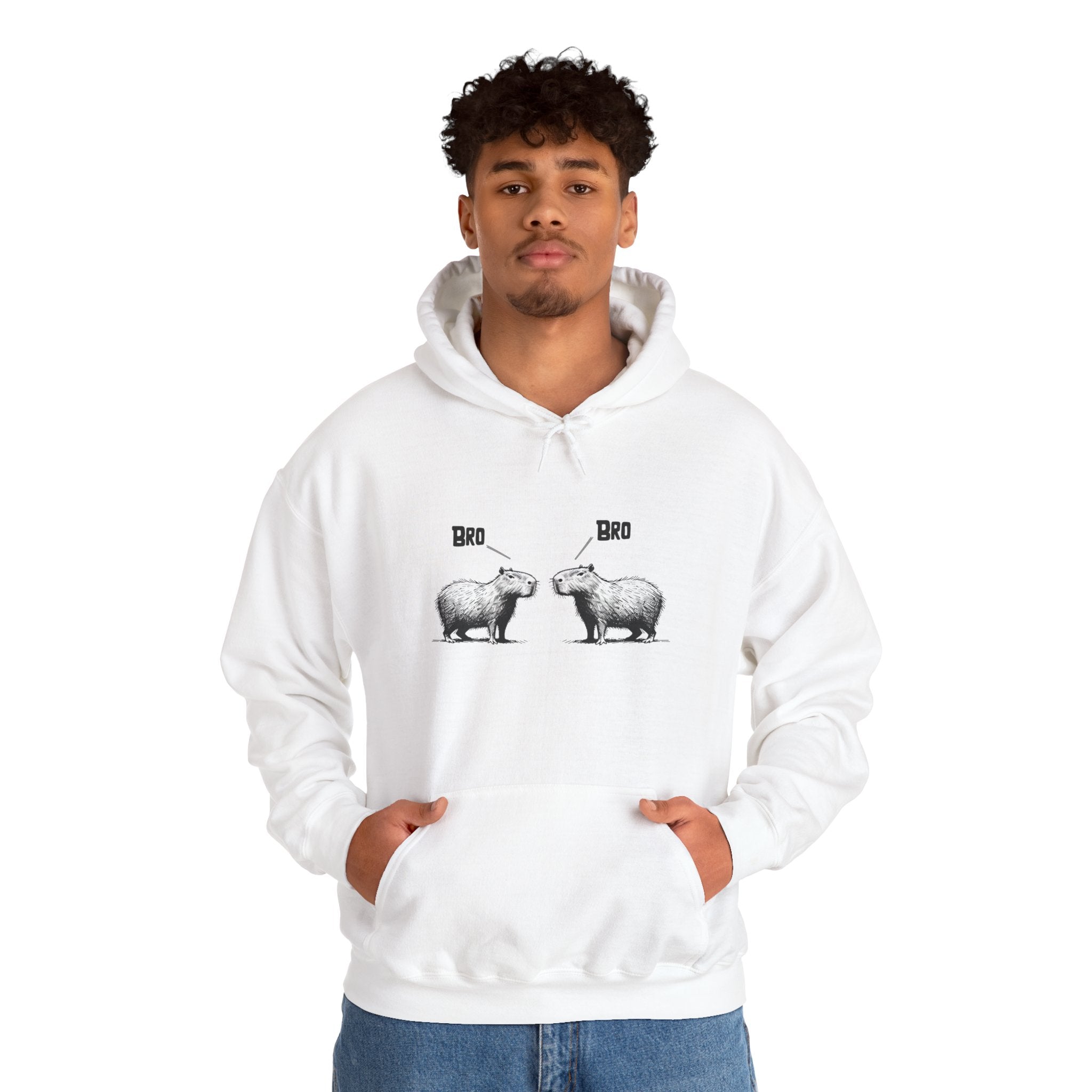 Bro Bro Adult Hoodie | Funny Chill Graphic Heavy Hoodie