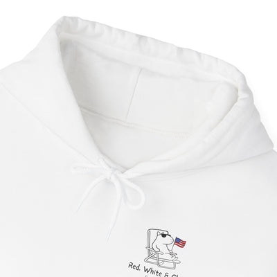 America Hoodie - Patriotic Capybara "Red White & Chill" Adult Hoodie