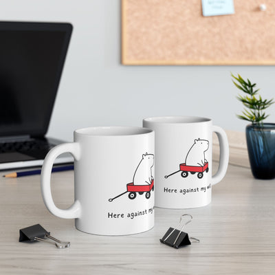 Funny Coffee Mug – “Here Against My Will” Capybara Mug | Coffee Mug with Funny Saying