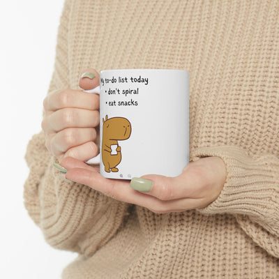 "My to-do list" Capybara Productivity Humor Coffee Mug