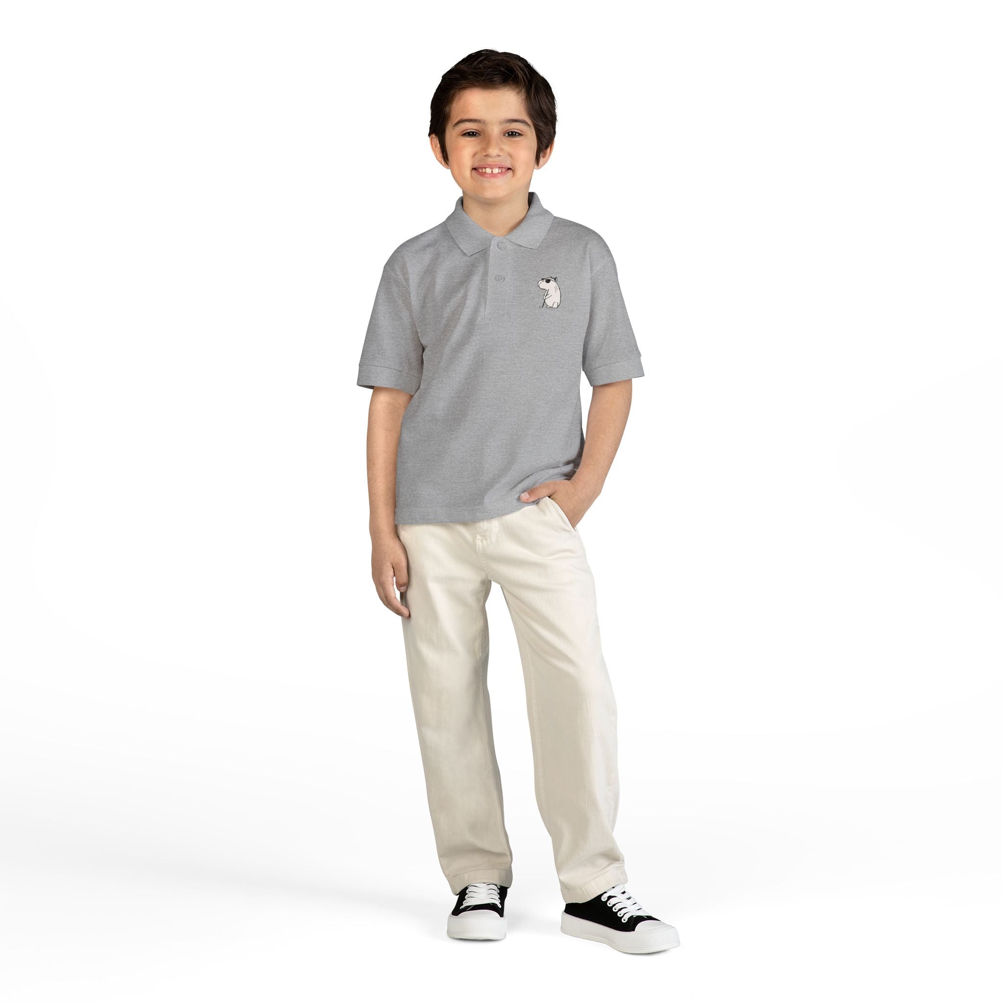 Capybara Chill Kids Golf Polo Shirt