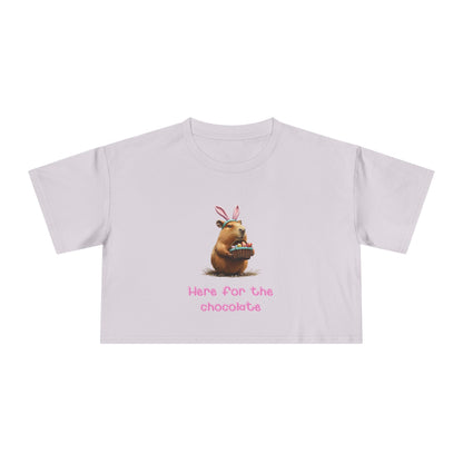 Here for the Chocolate - Women's Crop Tee