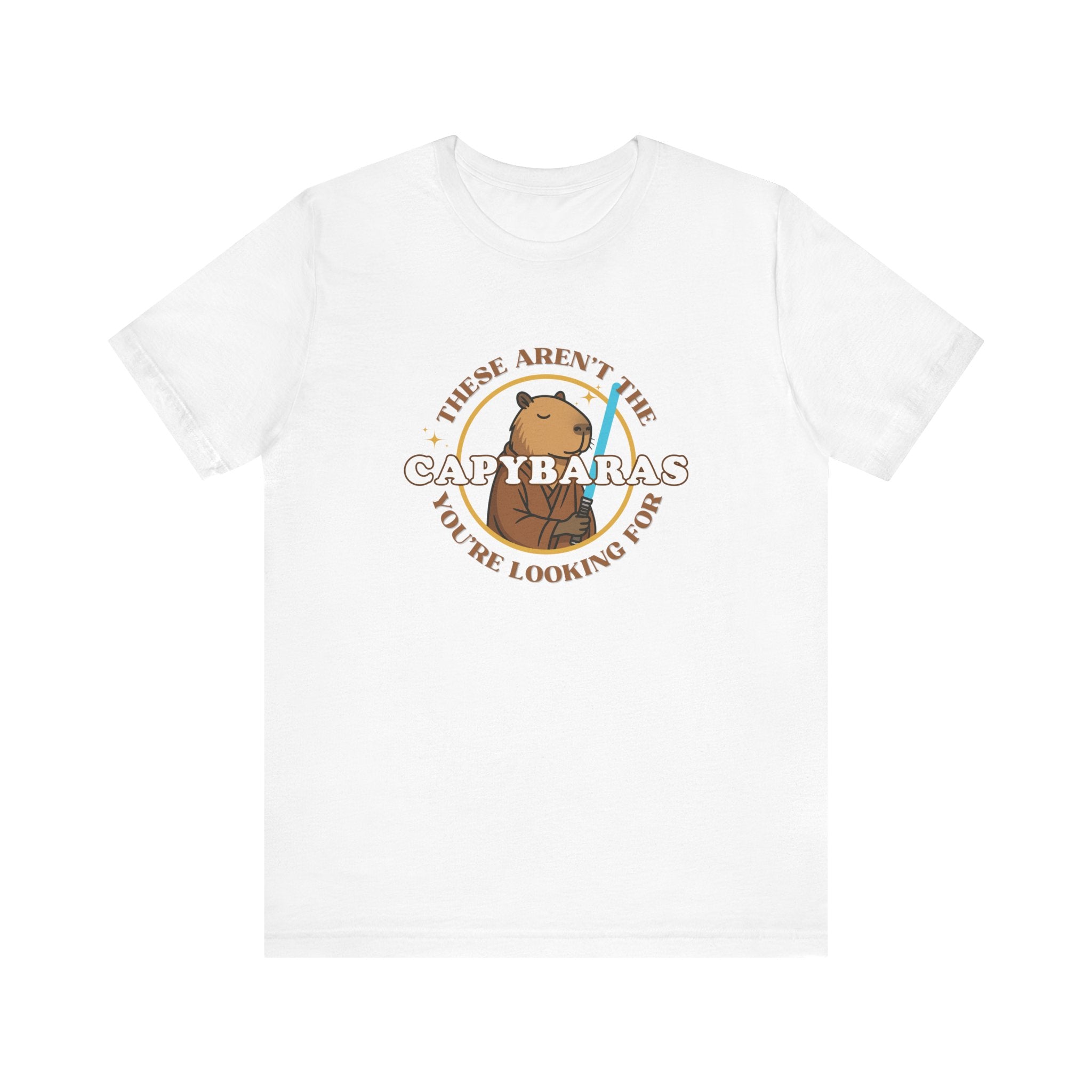 Star Wars Parody Shirt – These Aren’t the Capybaras You’re Looking For – Obi-Wan Capybara – Funny Nerd Gift - Unisex Adult Tee