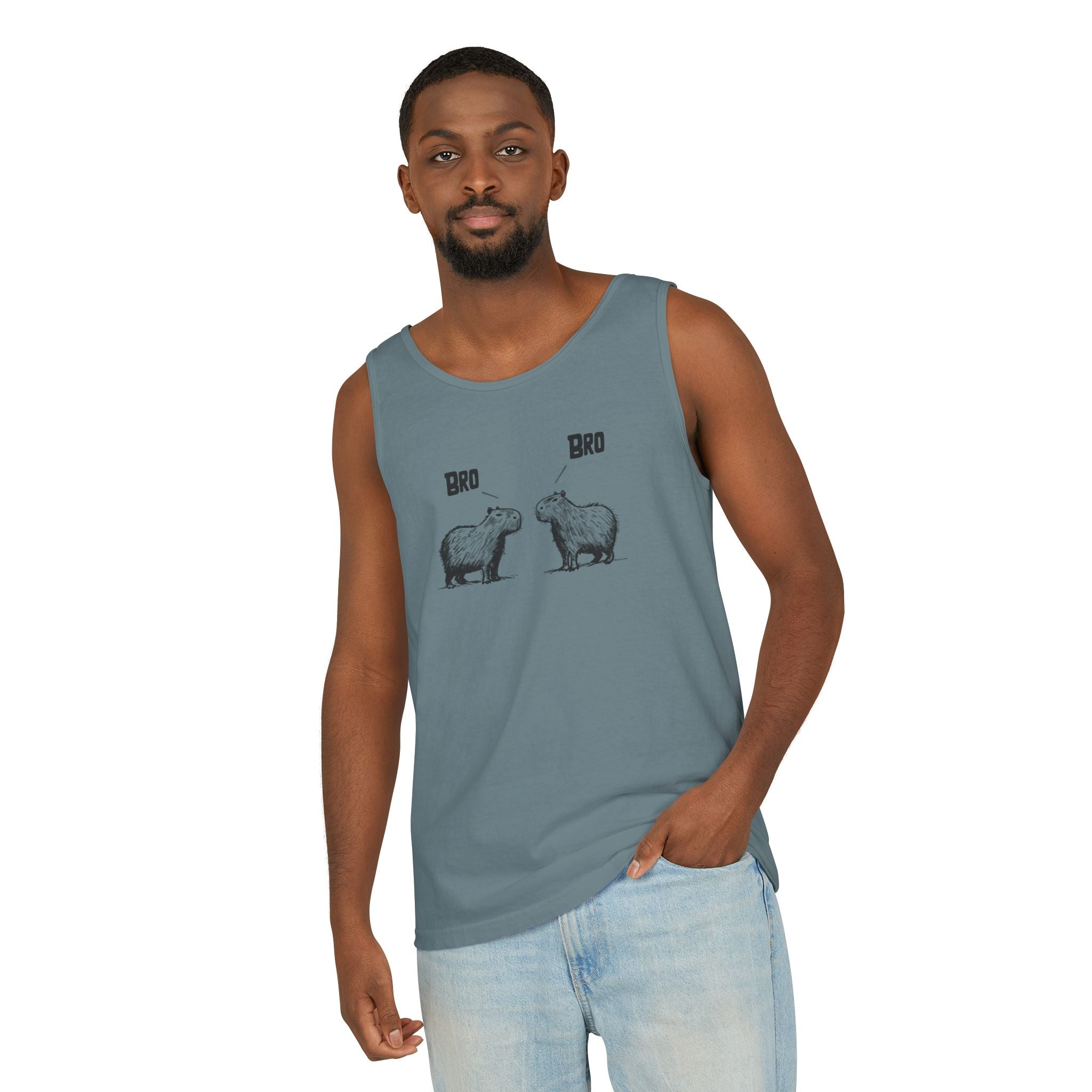 “Bro Bro’” Funny Capybara Premium Comfort Colors Tank