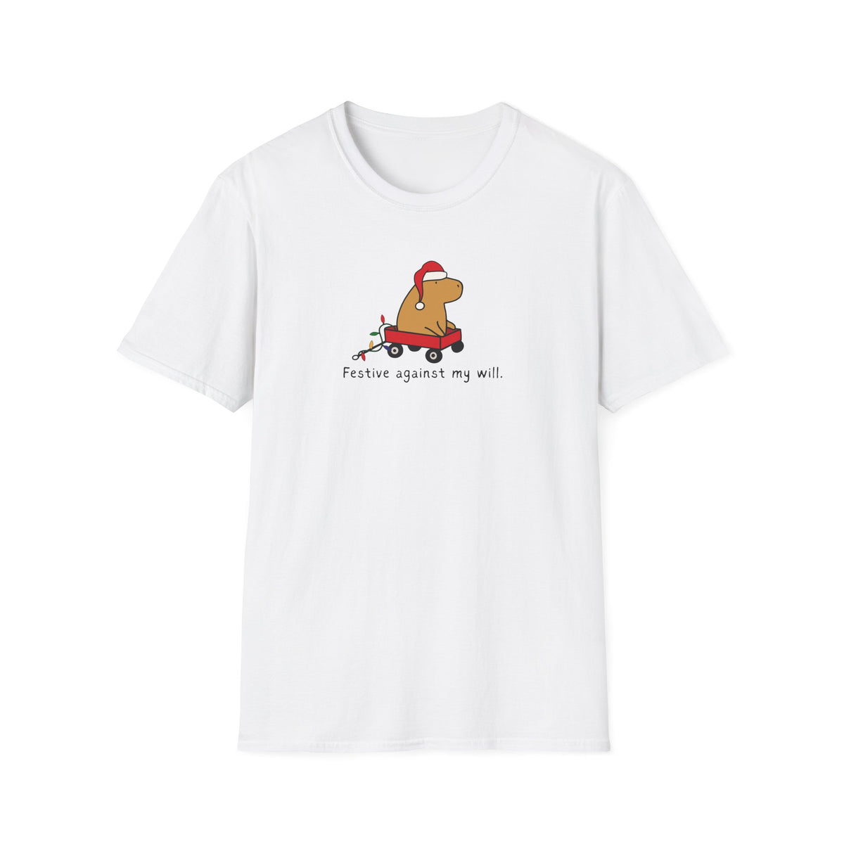 Festive Against My Will Capybara Softstyle Tee