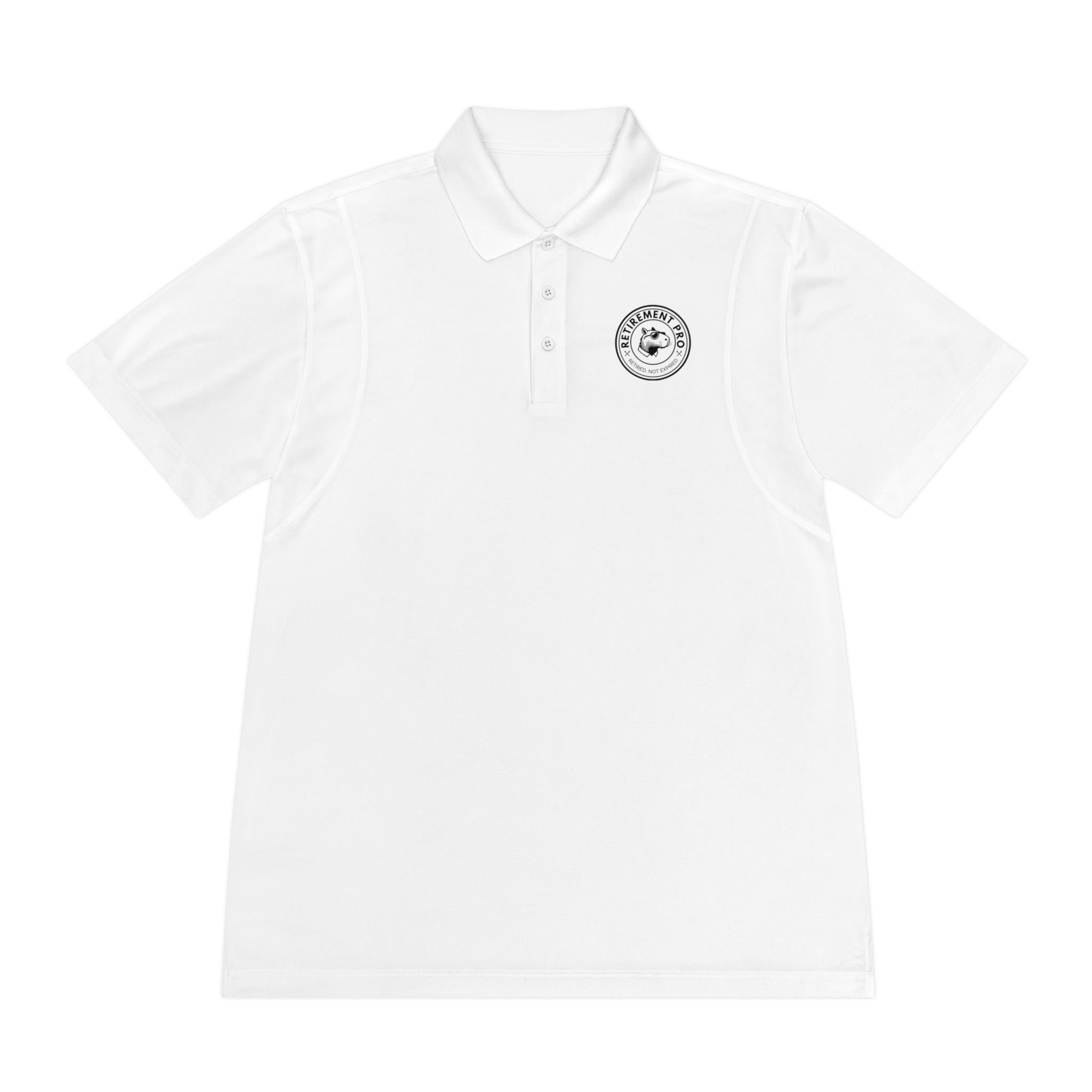 Retired Not Expired Golf Polo – Funny Retirement Shirt for Men – Capybara Country Club Sport-Tek Performance Polo