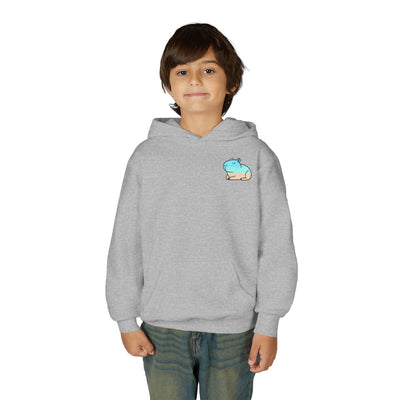 Capy Life Kids Coastal Capybara Hoodie – Front & Back Beach Graphic Pullover