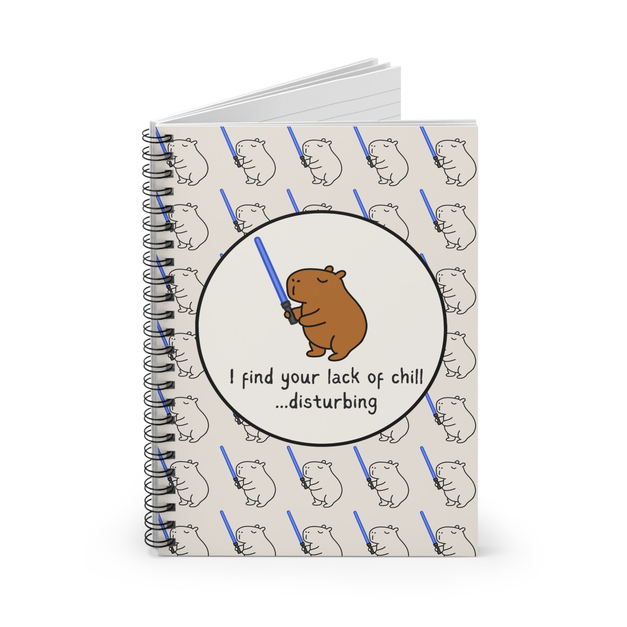 Funny Capybara Notebook – “I Find Your Lack of Chill Disturbing” Journal