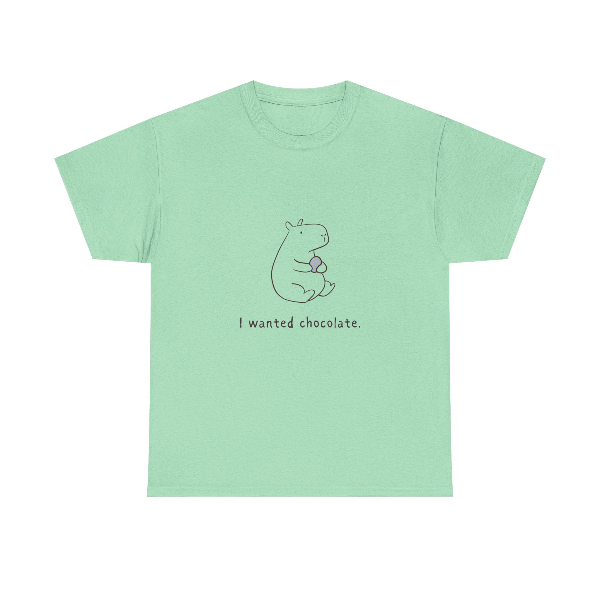 Funny Easter Capybara T-Shirt – “I Wanted Chocolate” Minimalist Easter Shirt, Cute Spring Graphic Tee