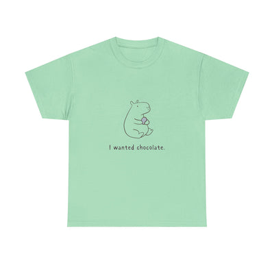 Funny Easter Capybara T-Shirt – “I Wanted Chocolate” Minimalist Easter Shirt, Cute Spring Graphic Tee