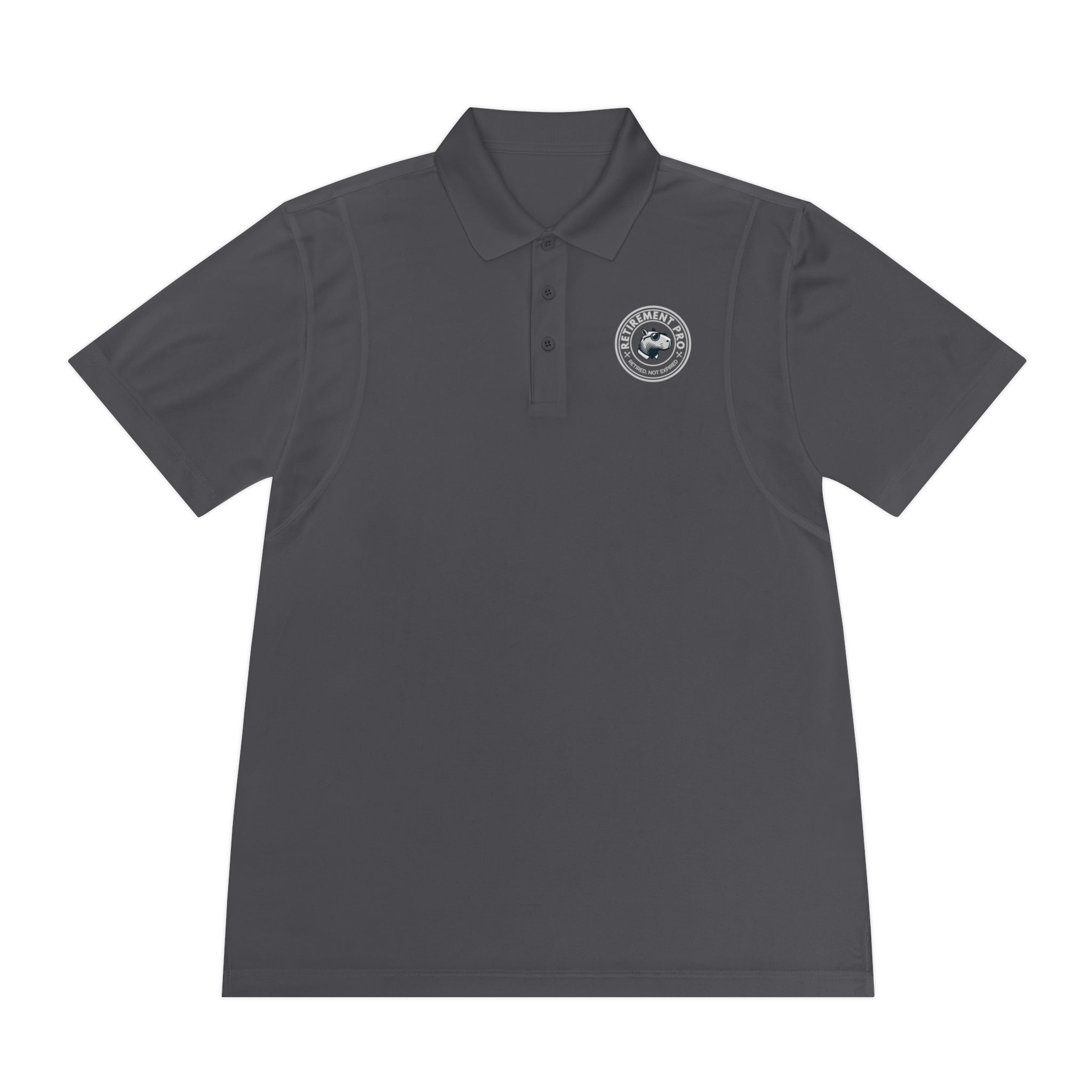 Retired Not Expired Golf Polo – Funny Retirement Shirt for Men – Capybara Country Club Sport-Tek Performance Polo