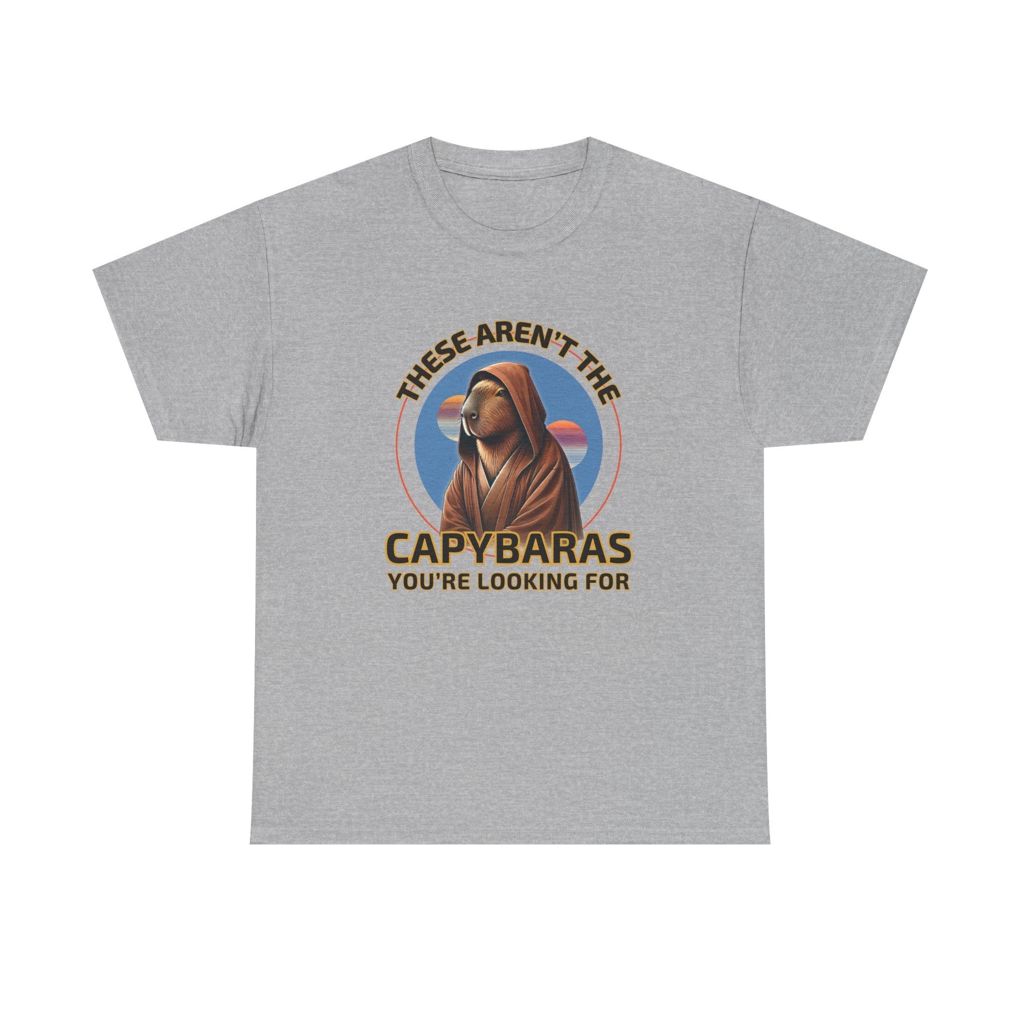 Star Paws Tatoooine Suns Shirt – These Aren’t the Capybaras You’re Looking For – Obi-Wan Capybara – Funny Nerd Gift - Unisex Adult Tee