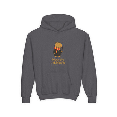 "Magically Unbothered" Capybara Wizard Kids Hoodie